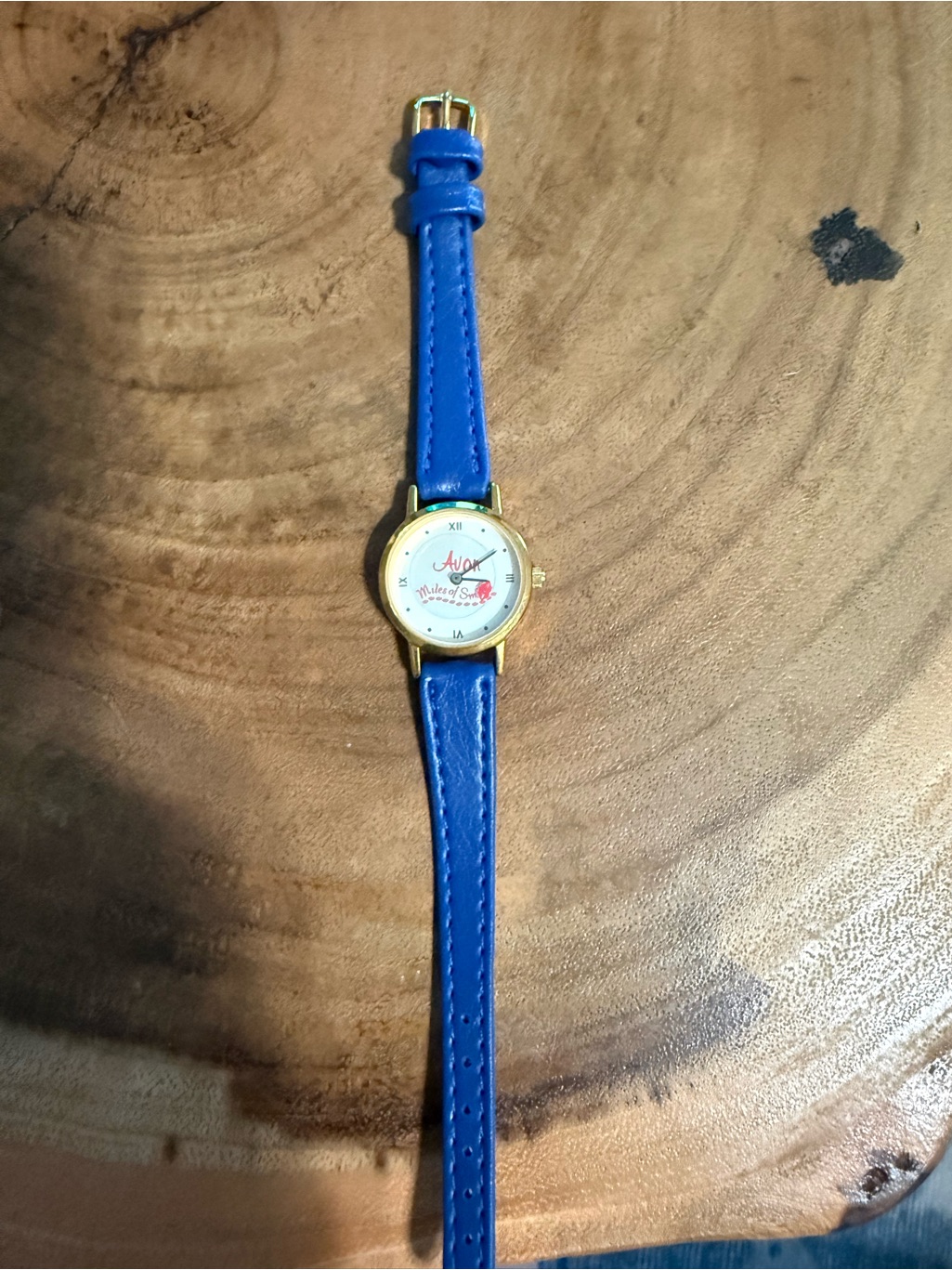 Blue Avon Watch With Gold Case
